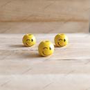 Holzperle 12 mm SMILEY Zwinker No 5 gelb